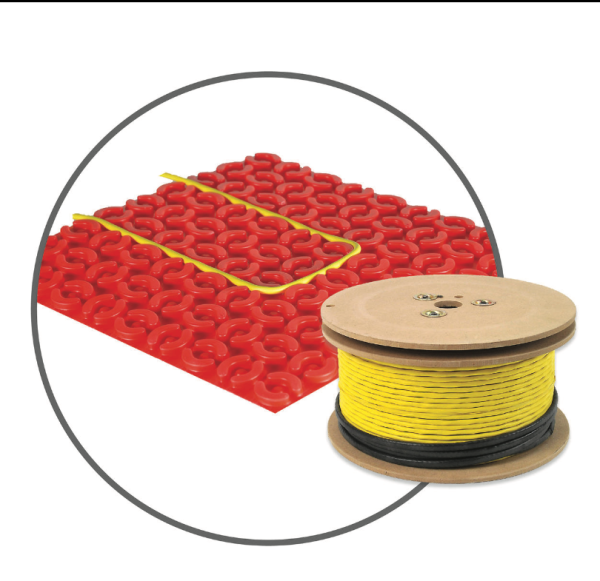 Indoor Floor Heat Cable and Drexma TW Uncoupling Membrane - 3.7w