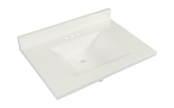 Wave 4″ Backsplash (W4) Rectangular Collection Vanity Top - Image 5