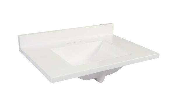 Wave 4″ Backsplash (W4) Rectangular Collection Vanity Top - Image 4