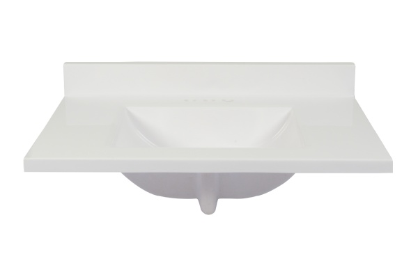 Wave 4″ Backsplash (W4) Rectangular Collection Vanity Top - Image 3