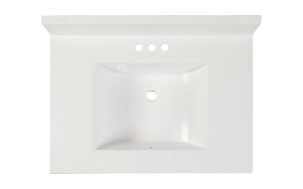 Wave 4″ Backsplash (W4) Rectangular Collection Vanity Top